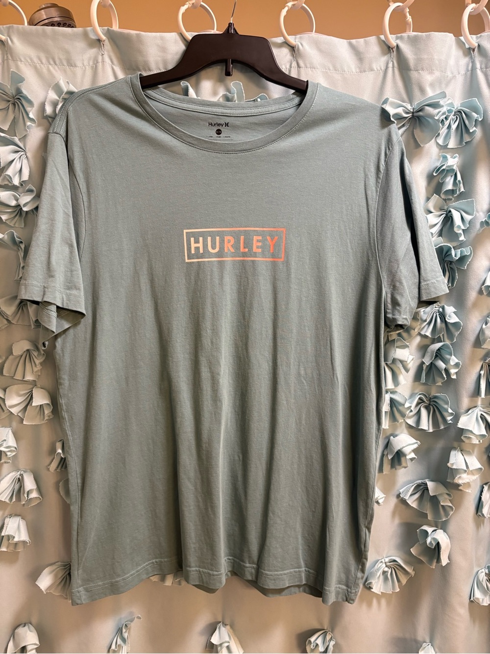 Hurley Light Sage Green Logo Short Sleeve Tee